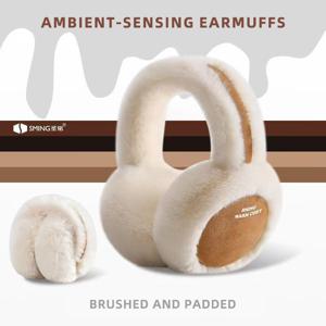 TEMU 성명 여성용 겨울 보온 보온성 강화 스타일리시 접이식 사이클링 귀마개 1개, 세탁 가능, 남녀공용, 이상적인 휴일 선물