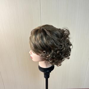 TEMU 여성을 위한 10인치 스타일리시 숏 컬리 가발 - 브라운 웨이브 컬, 조절 가능한 캡 네트, 중년 및 노인을 위한 착용이 용이, 일상 및 휴일 의상에 적합, 숏 헤어 가발, - 룩 좋은 헤어피스, 안정적인 착용감 액세서리