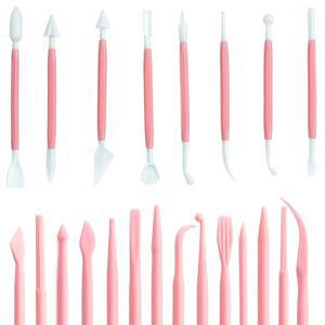 TEMU 점토 도구 22개 세트, 수제 점토 커터, 점토 만들기, 도예 모델링용, 점토 도구 조합, 초보자용 점토 도구