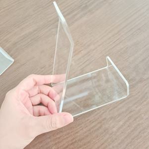 TEMU 1개 아크릴 디스플레이 스탠드 | 투명 홀더 (데스크탑 & 책장용), 앨범, 잡지 등에 적합한 이젤 디자인 - 현대적인 홈 데코
