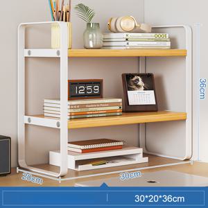TEMU 1개 이중 사무용 책상 수납대，책상 책꽂이 정리함，책상 위의 소형 간이 책꽂이，메탈 재질 다용도 데스크톱 선반，공간을 차지하지 않음 층층이 수납하다，다층 오피스 선반 조립식 수납 선반, 직사각형 책상 액세서리 스탠드 문서, 책, 문구