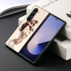 TEMU 폰 케이스: 멋진 만화 소녀 뒷면 폰 커버 케이스, 삼성 갤럭시 Z Fold7 Z Fold 7 6 5 4 3 Z Fold6 Z Fold4 Z Fold5 Z Fold3 호환