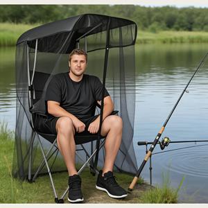 TEMU 야외 낚시용 모기 퇴치 모기장. 그네 및 의자용 모기 방지 커버. 낚시용 그늘막과 모기장