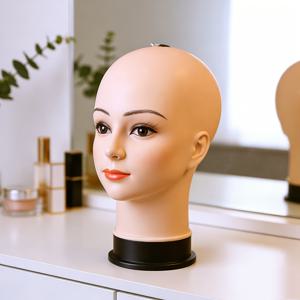 TEMU 베이스 헤드 모델이 있는 다용도 무두질 인형, 가발, 모자, 스카프, 안경 및 미용 제품을 전시하기 위해 설계되었으며, 헤어스타일 연습을 위한 부드러운 PVC 여성 머리 헤드가 특징입니다.
