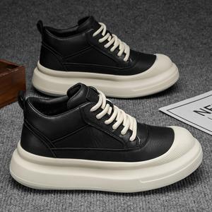 TEMU 넓은 발가락 공간과 키높이 두꺼운 플랫폼이 있는 남성용 하이탑 슈즈, 패셔너블하고 트렌디한 캐주얼 스니커즈, 통기성 좋고 편안하며 가볍고 활용도 높은 신발