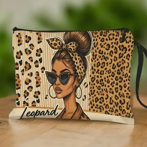 TEMU 프린트 세면도구 가방, 지퍼형 휴대용 화장품 보관 파우치, 여행, 학생, 직장에 적합