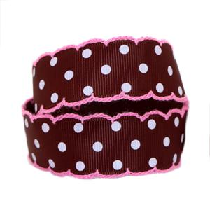 TEMU 1롤 폴카 도트 그로그레인 리본 (가장자리 봉제) - 도트 무늬, 5야드 폭, 선물 포장, 케이크 장식, 헤어 보우, 공예용품, 핸드메이드 부케 포장, 휴일 장식용