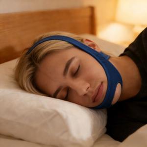 TEMU 조절 가능한 코골이 방지 CPAP 밴드 - 통기성 인체공학적 디자인으로 입 닫힘 유지, 수면 질 개선, 편안한 코골이 예방 장치, 턱 정렬 지원, 안정적인 착용감 액세서리