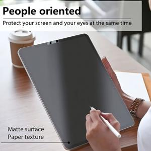 TEMU [페이퍼감 무광 화면 보호필름 3개 세트] iPad 10세대(2022)/11세대(A16 2025)용. 눈부심 방지 , 9H 스크래치 방지, Apple Pencil 호환 종이 질감, 간편한 기포 없는 부착, 자연스러운 필기 감촉, 태블릿 사용자를 위한 필수품