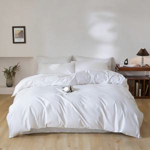 TEMU 폴리에스터 브러시 던바커 커버, 단색, 학생 기숙사, 호텔 및 침실에 적합, 사계절 사용 가능, 세탁기 사용 가능 또는 손세탁 가능, 피부 친화적, 통기성, 흡습성, 답답함 없음