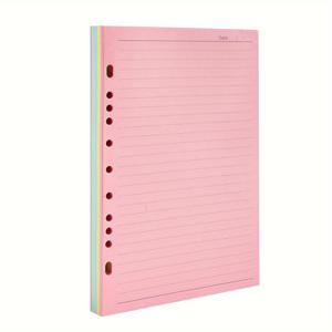 TEMU 1팩 100매 A5 컬러 필러 용지, 5팩 [5색상 100매 200페이지], 루스리프 용지, 내부 페이지, 3/6/7 홀 노트 필러 용지, 3/6/7 링 리필 가능 바인더 북/다이어리/저널 (5.82X8.26인치) 적합: 비즈니스 오피스 P