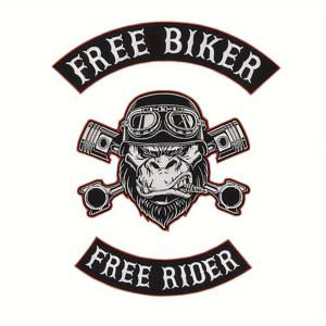 TEMU 1pc 클럽 라이더 자수 패치 DIY 부착물 청바지 재킷 가방 모자 의류 백팩 수리 및 장식 패치