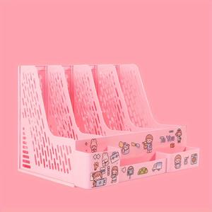 TEMU [만화 스티커 보내기] 책장 데스크탑 책 스탠드 A4 파일 보관함 폴더 책꽂이 파일 랙 아카이브 보관 선반 파일 정리함 사무실 책상 용품 (파일 보관용)