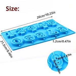 TEMU 1개 실리콘 몰드 캔들 몰드 생일 양초 숫자 몰드, 케이크 장식 몰드, 3D 숫자 실리콘 몰드