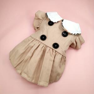 TEMU 시크한 꽃무늬 고양이 드레스와 리본 타이 - 소형부터 초소형 견종까지 사계절용 애완동물 의류, 세탁기 사용 가능