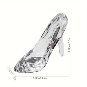 TEMU 2D 평면 아크릴 슬리퍼 가정용 유리 신발 장식품, 북유럽 라이트 럭셔리 슬리퍼 발렌타인데이 선물