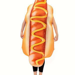 TEMU 성인용 결합된 핫도그 코스튬