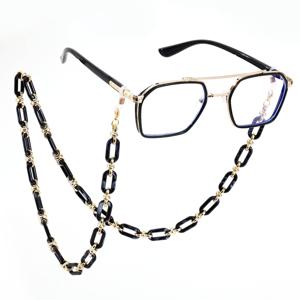 TEMU 여성용 시크한 29인치 아크릴 안경 체인 - 조절 가능, 미끄럼 방지 패션 안경 & 독서용 안경 끈, 블랙, 핑크, 그린 | 패셔너블한 블링 히피 스타일 액세서리