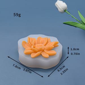 TEMU 수제 비누 및 실리콘 아로마테라피 제작에 적합한 연꽃 모양 장식 몰드