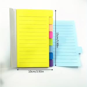 TEMU 1개 끈끈이 칸막이 종이 노트, 끈끈이 메모지 및 메시지용 색인 태그, 학생 및 사무용품에 적합