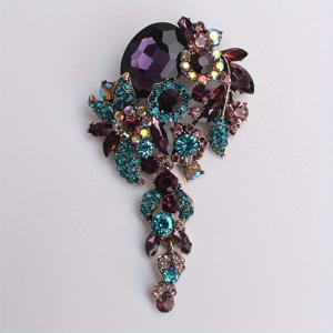 TEMU 라인스톤 대형 브로치