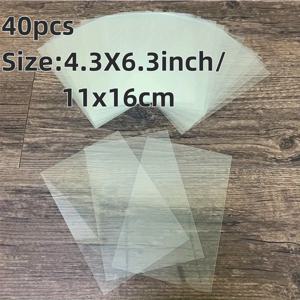 TEMU 40개 투명 PVC 플라스틱 시트 - 스크랩북 & 셰이커 카드에 완벽, 내구성 있는 4.3x6.3