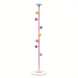 TEMU 집게버섯 모양의 기발하고 귀여운 만화 스타일의 코트 랙. 다채롭고 공간 절약형 조절식 금속 수납 랙으로, 옷, 가방, 우산을 걸기 편리한 7개의 후크가 특징입니다. 침실 장식에 완벽합니다.