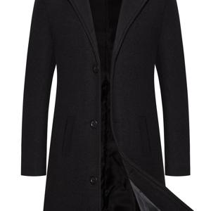 TEMU 남성용 오버사이즈 스타일리시 트렌치 코트, 플러스 사이즈