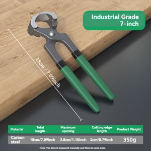 TEMU 산업용 너트크래커, 강력한 전단력, 탄소강, 내구성 마모 방지, 풀아웃 스테이플 네일 리무버, 전문가용 핸드 툴, 상위 10개, 금속 구조, 목공, 신발 수리, 타이어 네일 제거, 평머리 플라이어