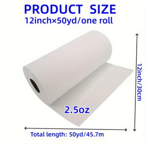 TEMU 신형 커팅 머신 자수 안정제 롤, 12인치 X 50야드 - 중간 무게 2.5온스 - 다양한 크기로 자를 수 있음 - 기계 자수 및 손바느질에 적합