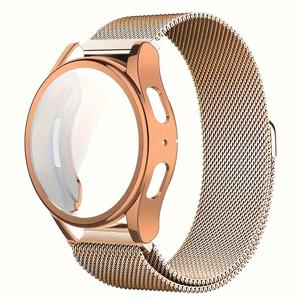 TEMU 스트랩이 있는 TPU 보호 케이스, 고품질 밀라네시 마그네틱 시계 밴드, 튼튼한 메탈 구조, 모든 성별에 적합, 삼성 7 (40mm 및 44mm 사이즈)와 호환