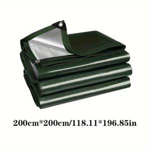 TEMU 초고밀도 녹색 커버 원단, 침수 방지, 찢김 및 UV선 저항, 비포장 도로 야외 사용에 적합, 개스킷 및 강화된 가장자리 장착, 지붕, 캠핑, 파티오, 수영장, 보트, 차량 및 햇빛 가리개에 적합