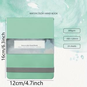 TEMU 5.5/6.29인치 수채화 스케치북, 휴대용 여행용 수채화 저널, 중간 질감의 300G 수채화 용지