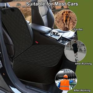 TEMU 액티브 펫 프론트 시트 카시트 커버, SUV, 트럭, 자동차에 적합. 앞좌석 전용 개용 시트 커버. 차량 좌석 보호 커버 - 블랙