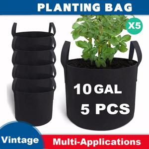 TEMU 5, 7, 10 갤런 용량의 식물 재배 백 5개 세트