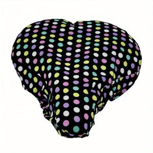 TEMU 폴카 도트 폴리에스터 자전거 시트 커버 - 여성/남성 통근용 자전거를 위한 다색 소프트 , 범용 핏 & 미끄럼 방지 디자인