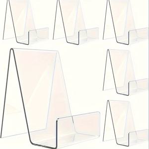 TEMU 6개 아크릴 디스플레이 스탠드 - 책 및 태블릿을 위한 모던 홀더, 휴대폰, 사진, 앨범, 시계, 노트북, 작품 및 CD에 적합 - 홈 데코에 이상적인 선택