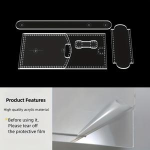 TEMU 수제 아크릴 템플릿 이어폰 보관백 충전기 가방 DIY 지갑 만들기 아크릴 몰드 공예 스텐실 재료 5개 세트, DIY 지갑 제작