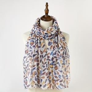 TEMU 일본 및 한국 인기 여성용 발리 원사 스카프, 예술적이고 신선한 꽃무늬 패턴, 얇은 스타일, 외출, 여행, 사진 촬영용 숄