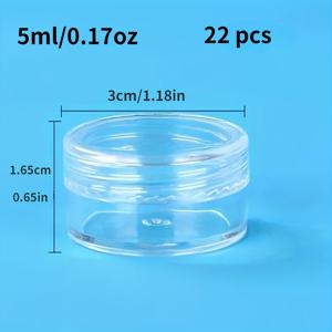 TEMU 누출 방지 뚜껑이 있는 빈 플라스틱 병 22개 세트. 로션, 립밤, 토너, 크림, 잎사귀 차, 향신료, 네일 장식 등을 보관하기에 이상적입니다. 운반이 용이하고 세척이 간편합니다.