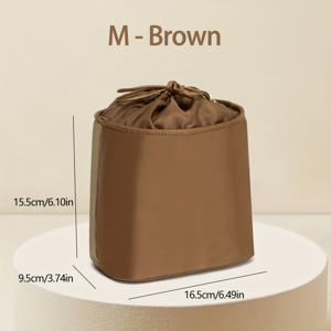 TEMU 가벼우면서 부드러운 터치의 백인백, 버킷백에 적합한 내부 가방, 미니백, 중간 사이즈 가방, 보관용 안감 가방, 이중 끈 나일론 가방, 대용량 액세서리용 가방, 가방 삽입물, 가방 정리함