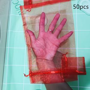 TEMU 선물, 사탕, 보석용 50개 대형 오간자 백 - 결혼식, 새해 및 파티 선물에 완벽함