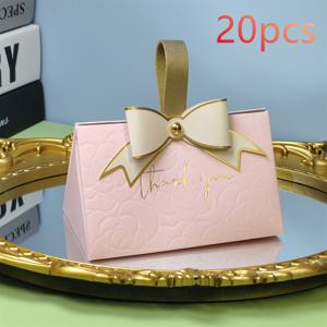TEMU 20개 세트 - 우아한 삼각형 웨딩 선물박스 (리본포함) | 사탕, 선물 & 파티 장식에 완벽! 기념일, 발렌타인데이, 어버이날, 추수감사절, 크리스마스, 할로윈에도 딱!