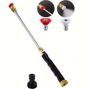 TEMU 2개의 노즐이 포함된 강력 압력 세척기 와드 - 다기능 정원 호스 부착 장치, 차량 및 파티오를 효율적으로 세척, 내구성이 뛰어난 알루미늄 합금 소재