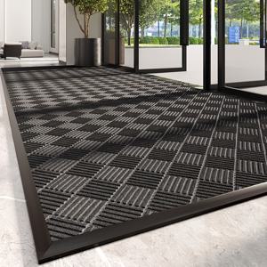 TEMU 고무 미끄럼방지 현관매트, 모던 홈 도어매트, 두꺼운 미끄럼방지 매트, 주방 러그, 내구성 및 흡수력 우수, 관리 쉬움, 실내외 사용 가능, 욕실, 현관, 마당, 다양한 색상 및 사이즈 제공