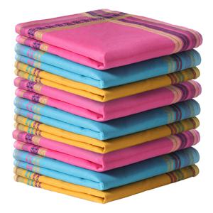 TEMU 남녀공용 손수건 12팩, 다양한 색상의 우아한 패턴이 있는 부드러운 손수건