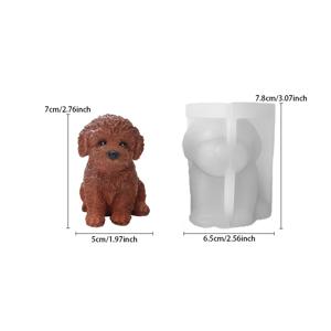 TEMU 귀여운 강아지 캔들 몰드 - DIY 테디 강아지 아로마릴렉스 수제 비누 레진 석고 실리콘 몰드 | 부드럽고 쉽게 분리 가능 | 생일, 부활절, 데이, 그리고 휴일 선물에 완벽 - 창의적인 프로젝트를 위한 재사용 가능한 실리콘 몰드