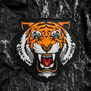 TEMU 호랑이 아바타 사기 배지 비스코스 뒷면 3DPVC 팔찌 패치 배지 1개, 백팩, 의류, 헬멧 팔찌용