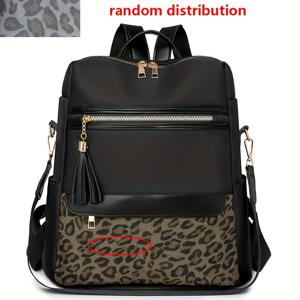 TEMU KINGANT 여성용 프린트 옥스포드 천 백팩 - 대용량 , 탈부착 가능한 어깨 스트랩 및 지퍼 잠금 // 대학, 통근, 캐주얼 데일리 휴대에 적합