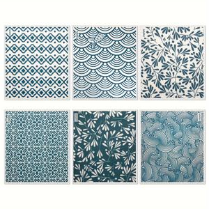 TEMU 일본 디자인 스웨덴 스타일 청소용 천 3/6개입, 비목재 펄프 섬유 재질, 빠른 건조 및 흡수력, 거실 및 침실용 재사용 가능한 장식용 주방 타월 - 세탁 가능한 행주